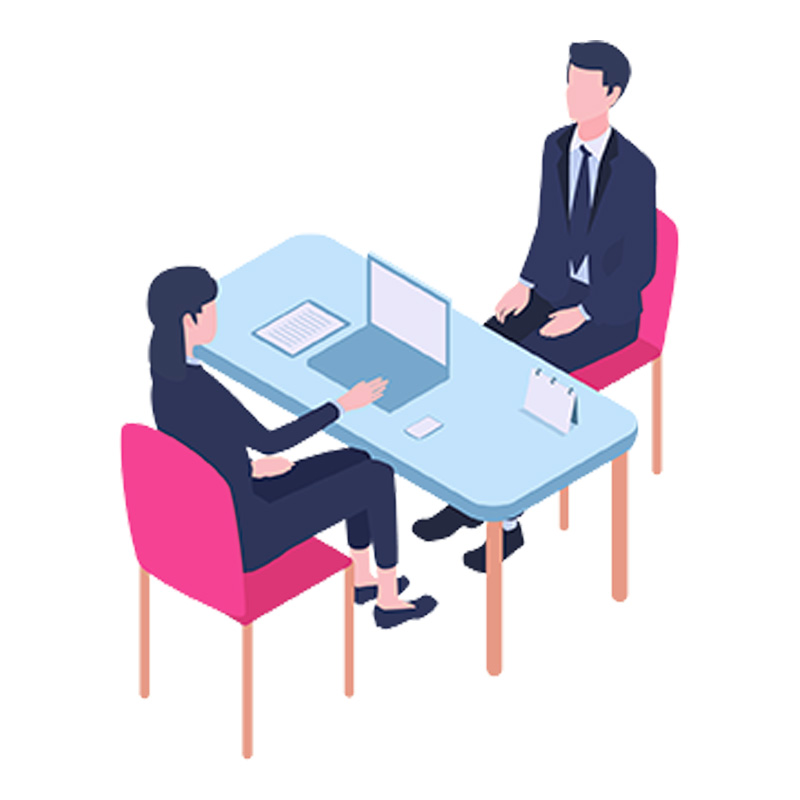 就職面接会のイラスト